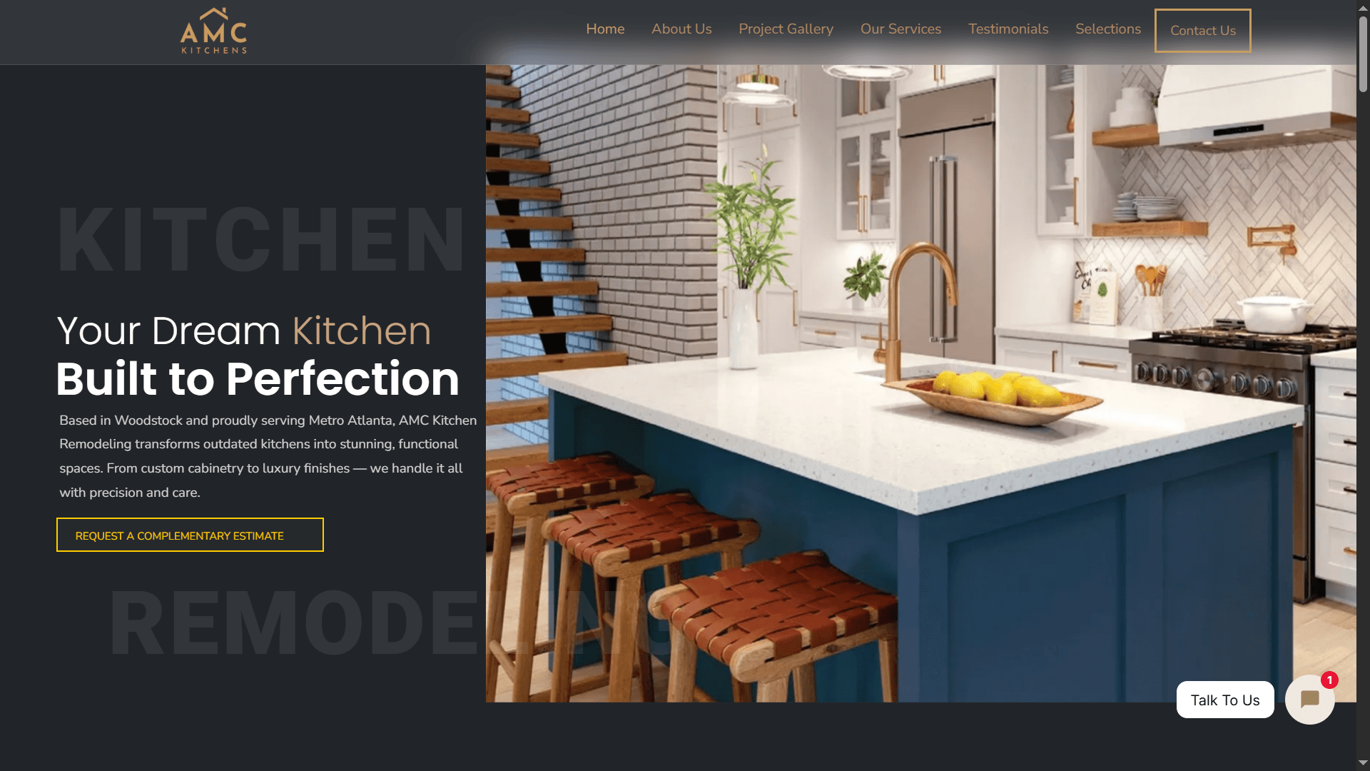 Screenshot of AMC Kitchen Remodeling