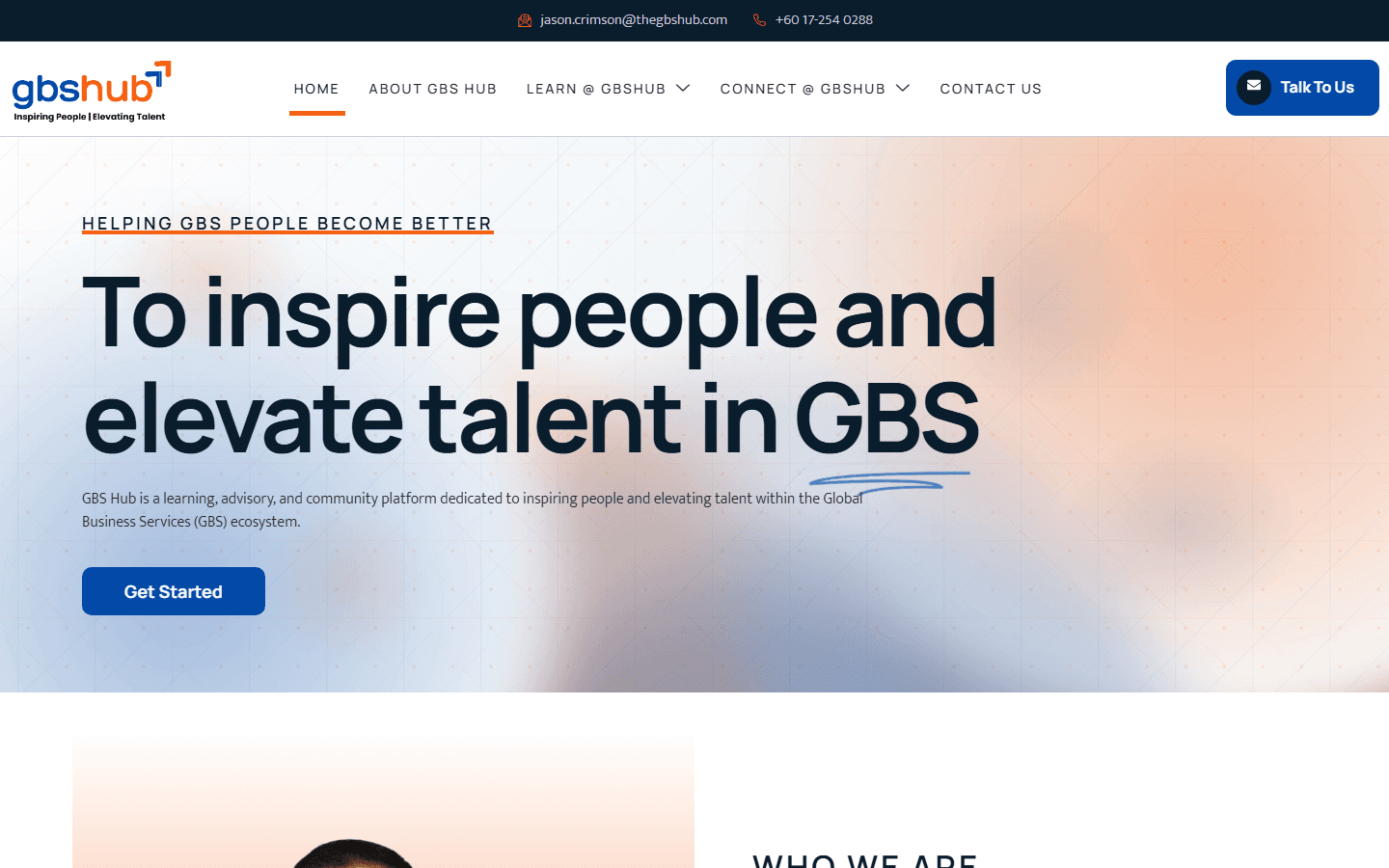 Screenshot of The GBS Hub