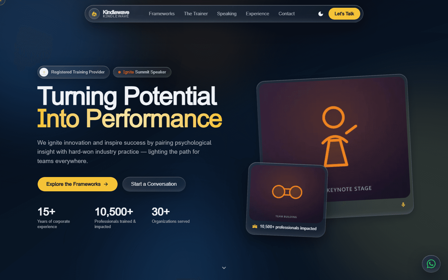 Screenshot of Kindlewave — Corporate Training Platform